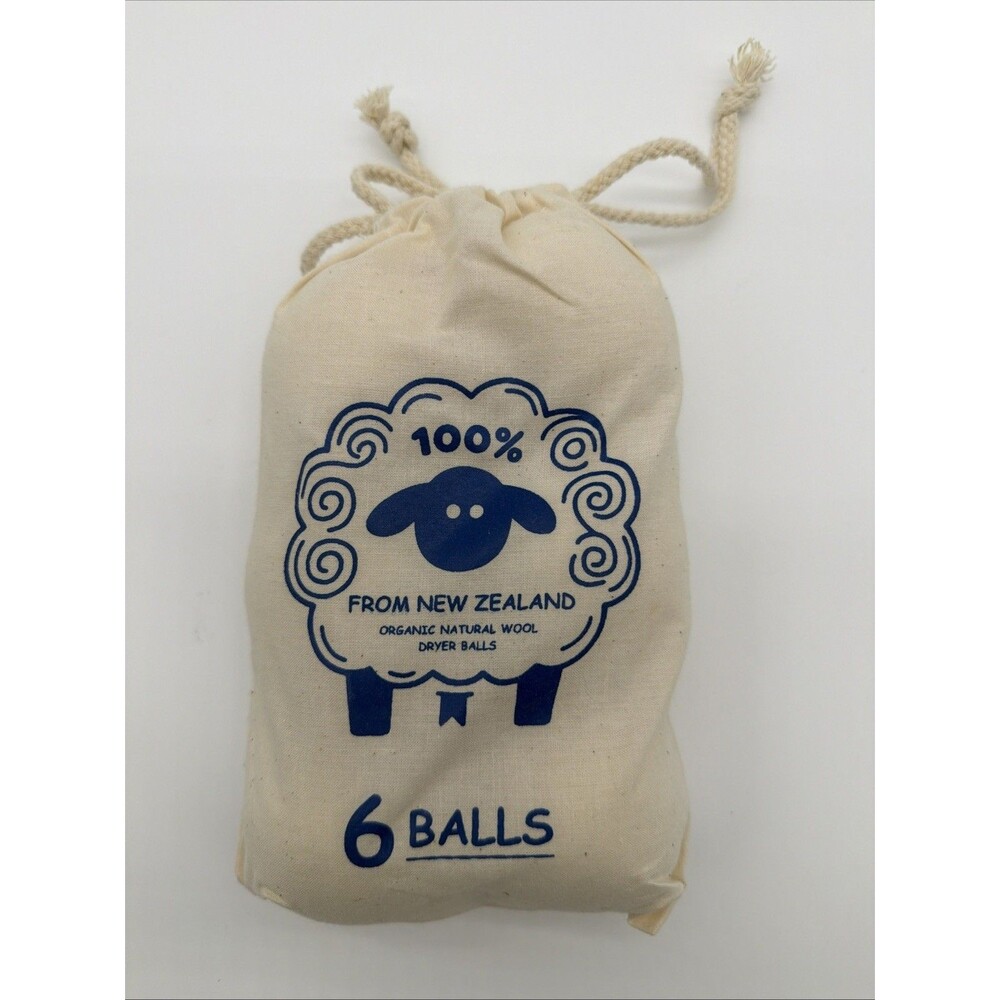 Otylzto 6 Wool Dryer Balls 100% New Zealand Organic Wool Natural Fabric Softener